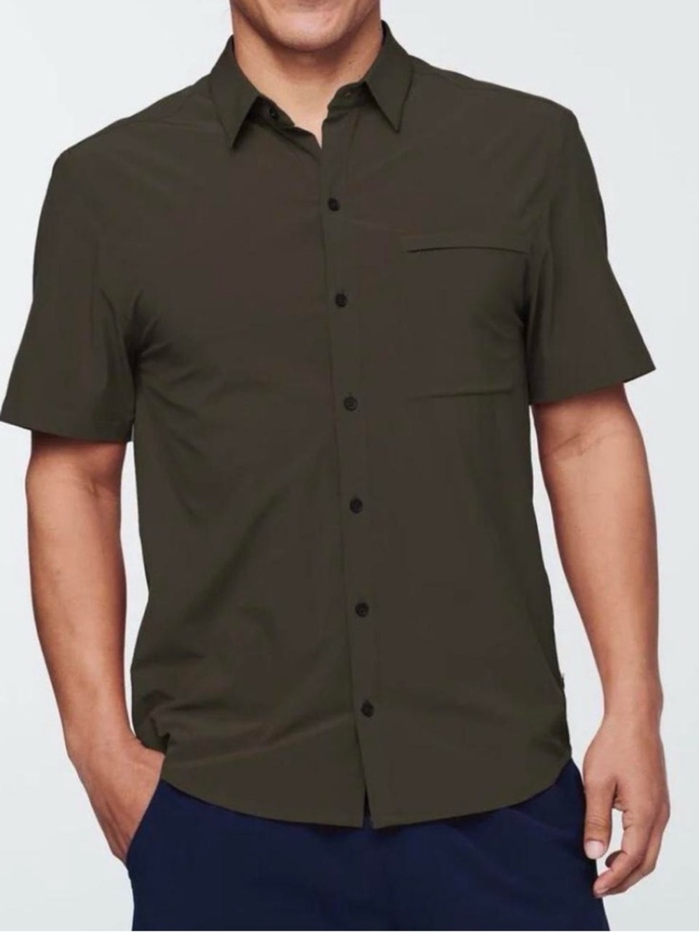 Cotopaxi Men's Cambio Short-Sleeve Button-Up Shirt in Iron Size XXL Stretchy